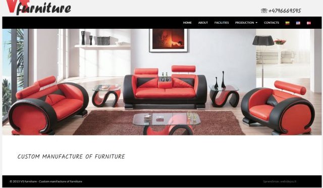 interneto puslapio sukurimas vsfurniture